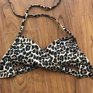 PINK cheetah print bikini top